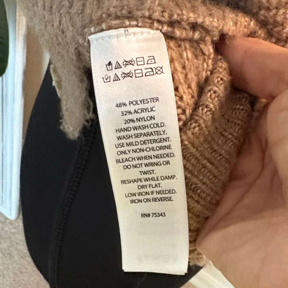Women's Tan Sweater Vest - Picture 6 of 6